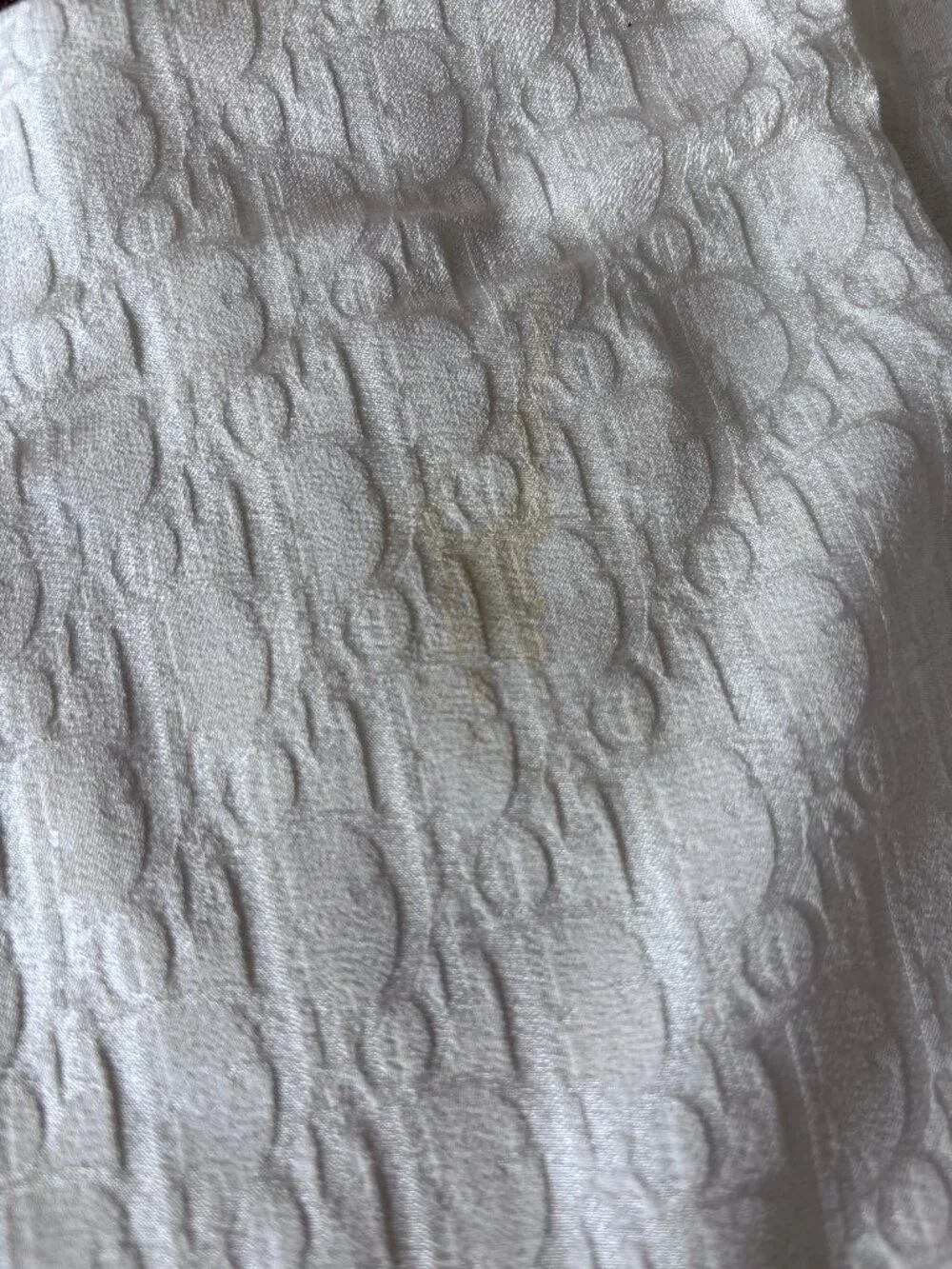 Vintage Christian Dior Cream Silk Scarf